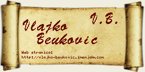 Vlajko Beuković vizit kartica